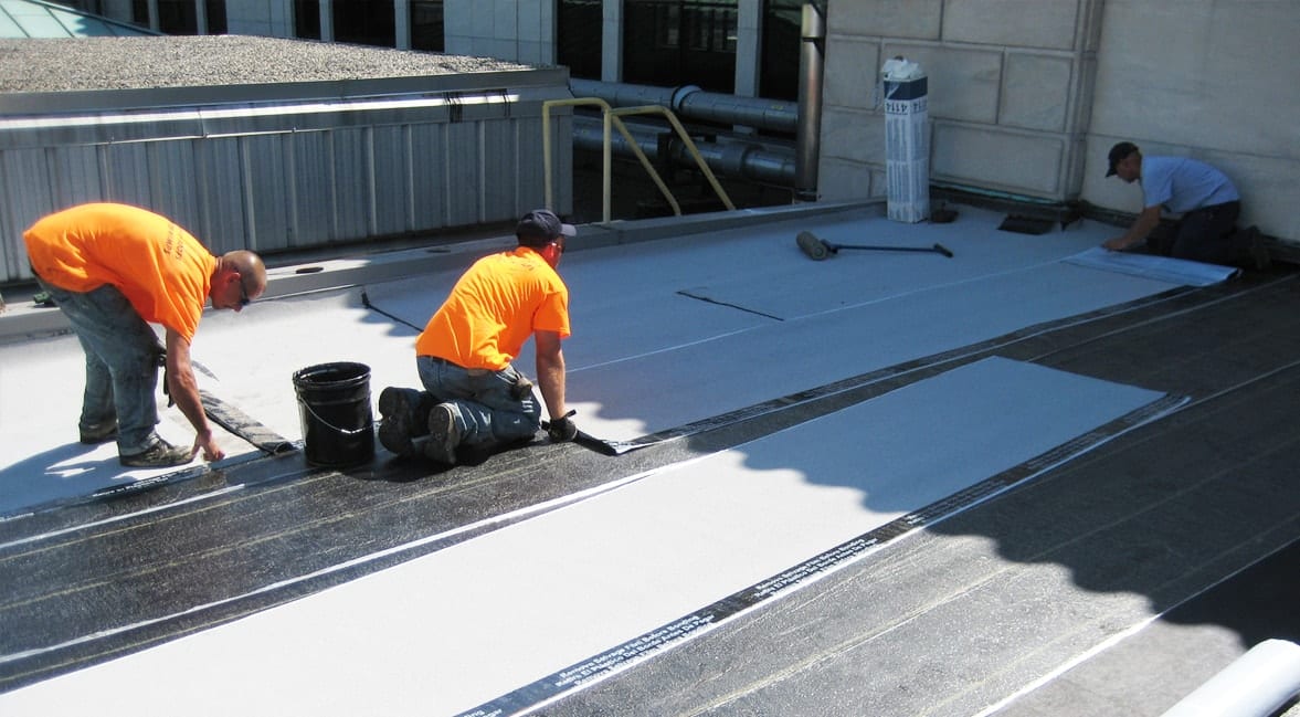 Modified bitumen roofing
