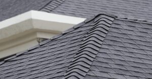 Dark gray asphalt shingle roof
